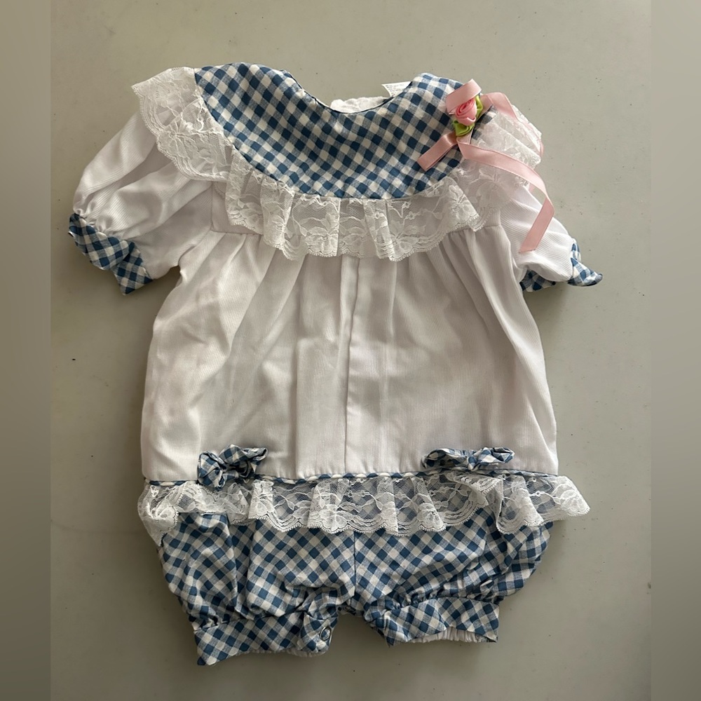 Romper Blue and White 18 month